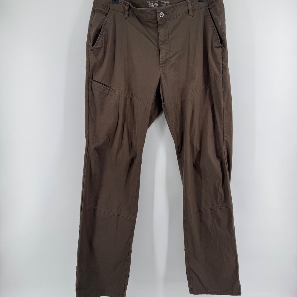 Mountain Hardwear AP Pant Mens 38x32 Brown OM7064 Hiking Climbing Biking Stretch